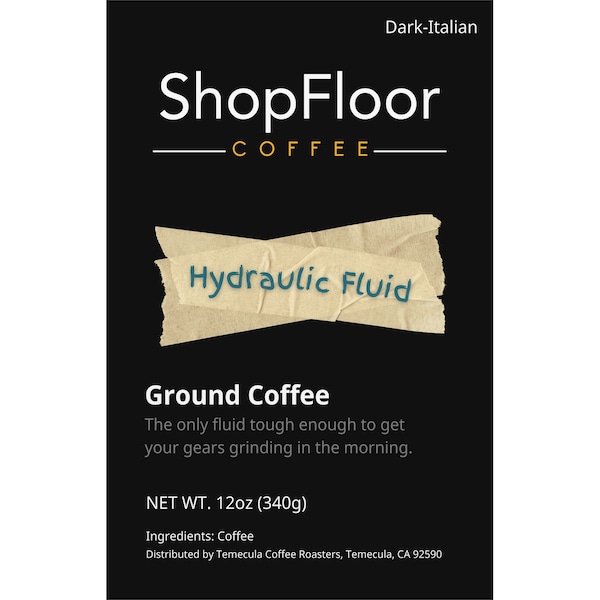Shopfloor Coffee Hydraulic Fluid, dark roast, whole bean - SFC-HYDFLD-WB-5LBS