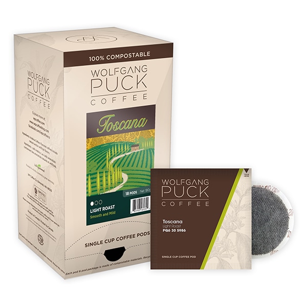 Wolfgang Puck Coffee Toscana Soft Coffee Pods, PK108 PK - 016435