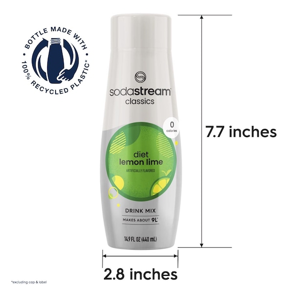 Sodastream SodaStream Diet Lemon Lime Soda Mix 14.8 oz 1 pk - 1424227011