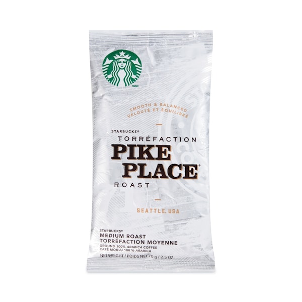Starbucks Coffee, Pike Place, 2.7 oz Packet, PK72, 72PK - 12411960