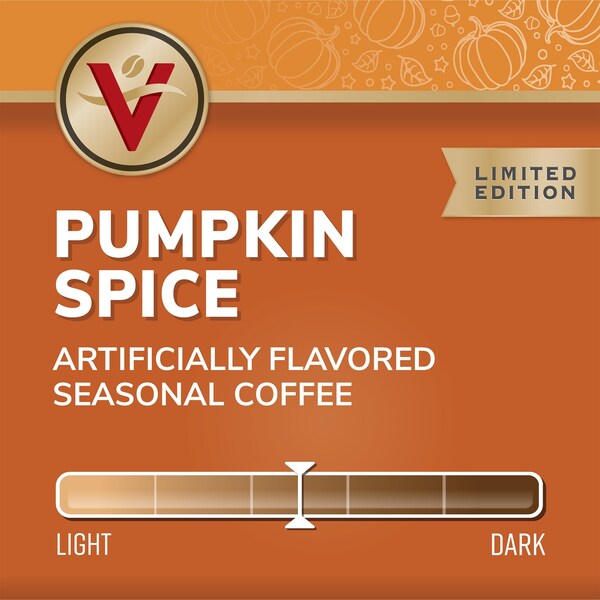 Victor Allen Pumpkin Spice Flavored, Medium Roast, Single Serve Coffee Pods for K-Cup Brewers, 32PK - FG018449