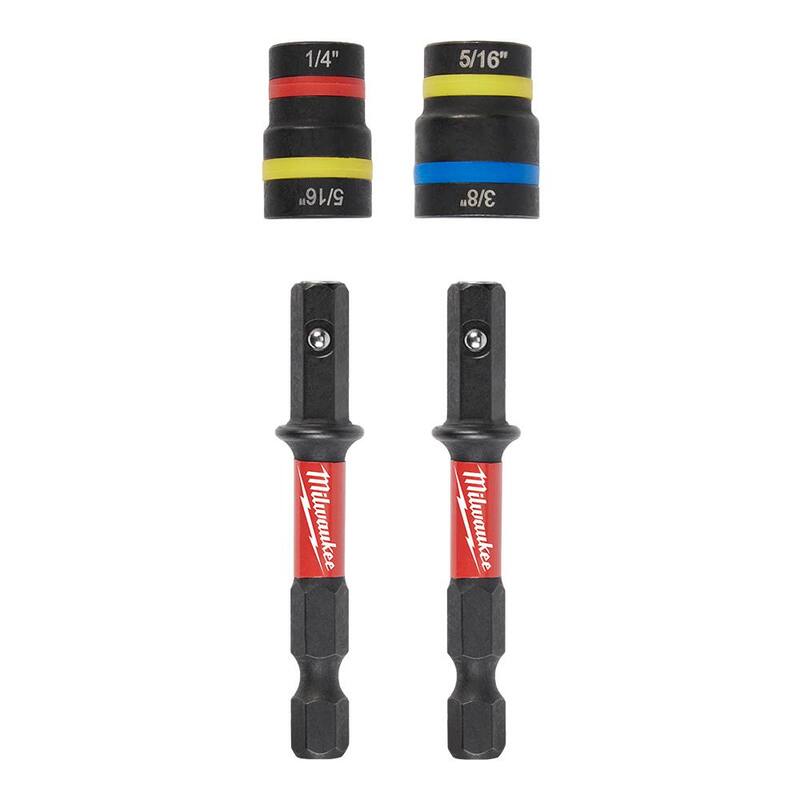 Set de puntas magnéticas de acero de aleación Milwaukee SHOCKWAVE Impact-Duty Quik-Clear 2 en 1 (2 piezas) - 49-66-4565