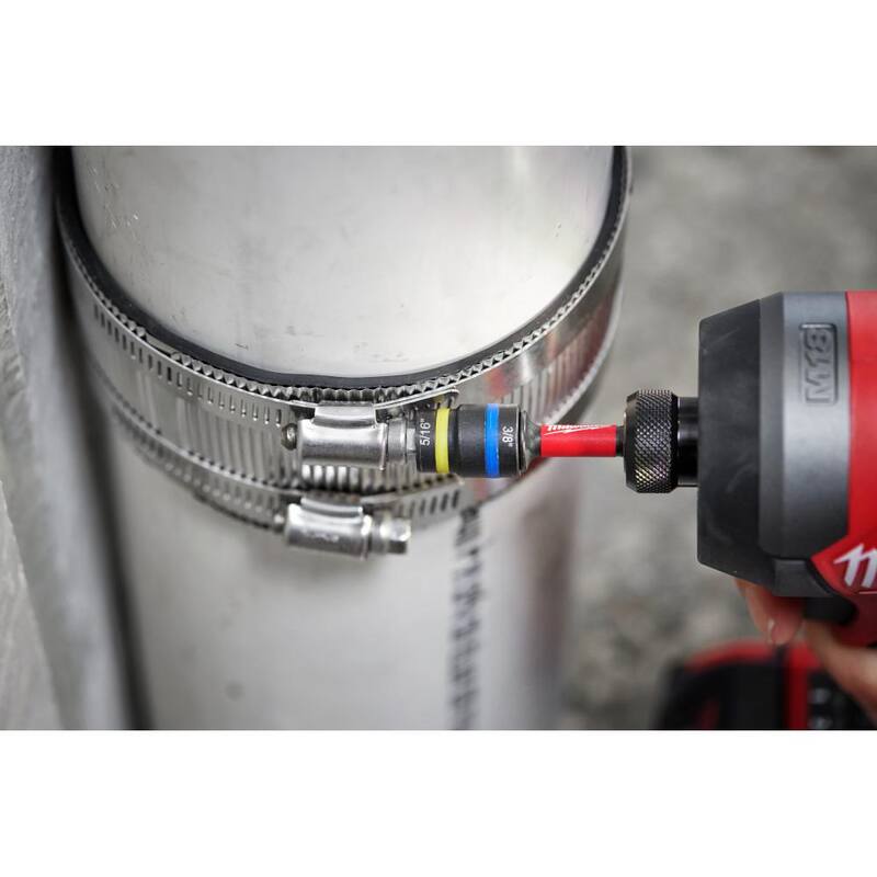 Set de puntas magnéticas de acero de aleación Milwaukee SHOCKWAVE Impact-Duty Quik-Clear 2 en 1 (2 piezas) - 49-66-4565