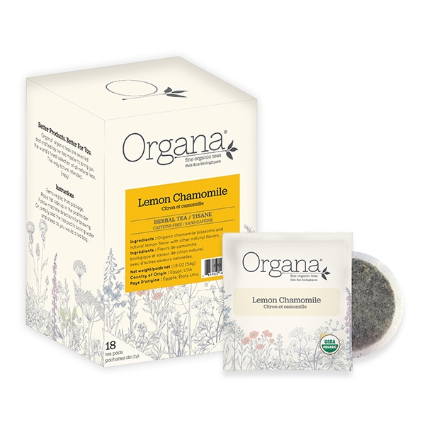 Organa Tea Chamomile Lemon, Soft Tea Pods, PK108 PK - 310051