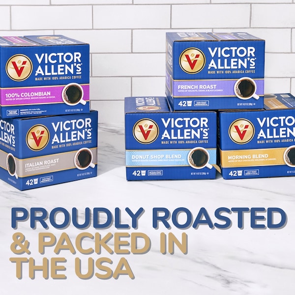 Victor Allen Victor Allen's Coffee Caramel Macchiato Flavored, Medium Roast, 42 Count, Single Serve Coffee Pods for Keurig K-Cup Brewers - FG014656RV