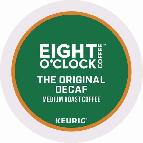 Eight Oclock Decaffeinated Coffee, Original Decaf, K-Cup, Decaffeinated Coffee, 0.88 lbs, 24 PK - 6425