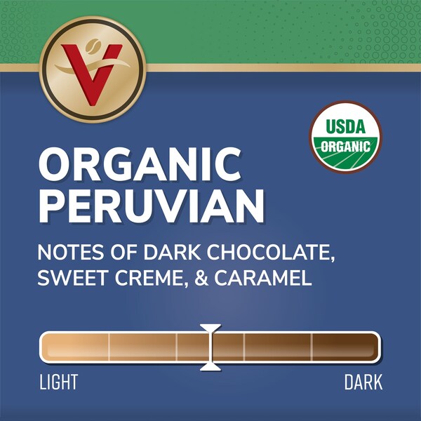 Victor Allen Victor Allen's Coffee Organic Peruvian, Medium Roast, 80 Count, Single Serve Coffee Pods for Keurig K-Cup Brewers - FG014530RV