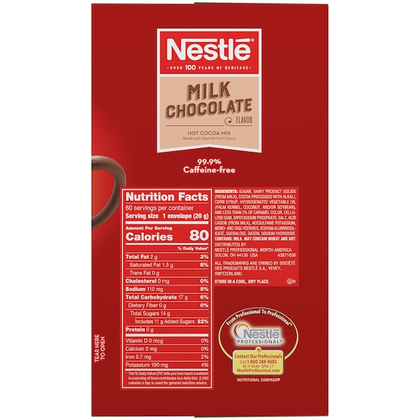 Nestle Nestle Milk Chocolate Hot Cocoa Mix .71 oz. Per Packet, PK360 - 00050000267910U