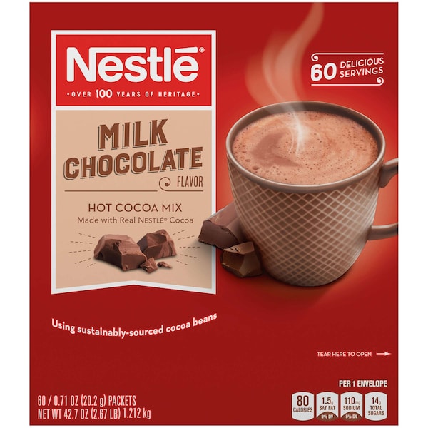 Nestle Nestle Milk Chocolate Hot Cocoa Mix .71 oz. Per Packet, PK360 - 00050000267910U