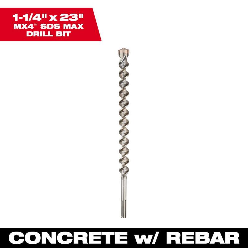 Milwaukee SDSMAX 4CT MX4 1-1/4 in. x 18 in. x 23 in. - 48-20-8972