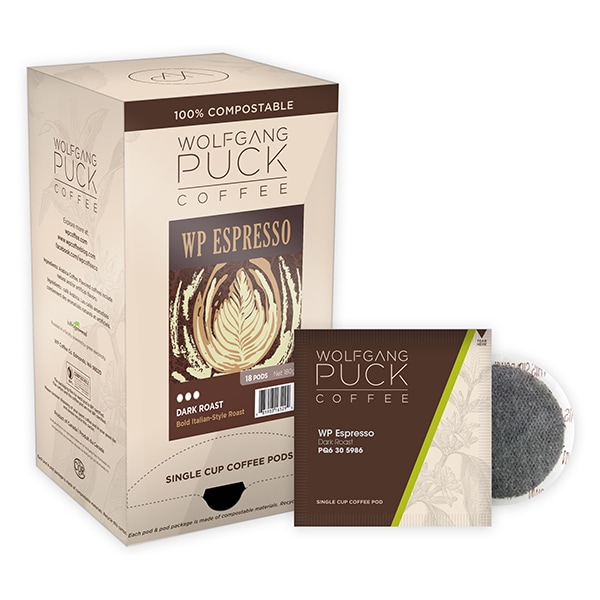 Wolfgang Puck Coffee WP Espresso Soft Coffee Pods, PK108 PK - 016429