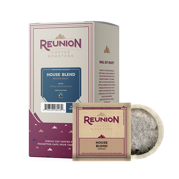 Reunion Coffee Roasters House Blend, Soft Coffee Pods, PK96 PK - RI8003