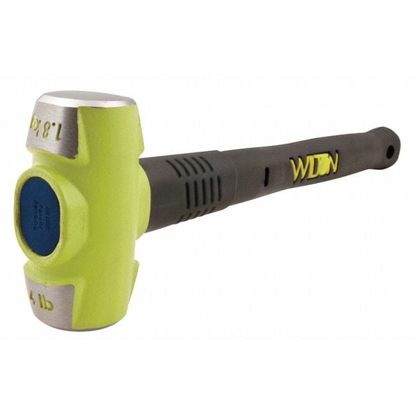 Wilton 4 lb Soft Face Sledge, 12 in L Steel Handle, Black/Hi-Vis Green - 40412