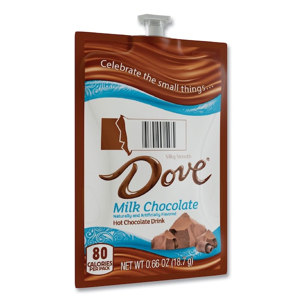 Flavia Dove Hot Chocolate Freshpack, Milk Chocolate, 0.66 oz Pouch, 72PK - 48000
