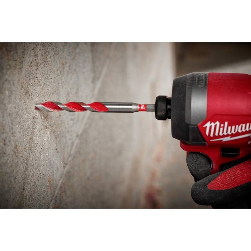 Brocas de taladro de martillo de carburo SHOCKWAVE de 1/4 de pulgada de Milwaukee (paquete de 5) - 48-20-9162