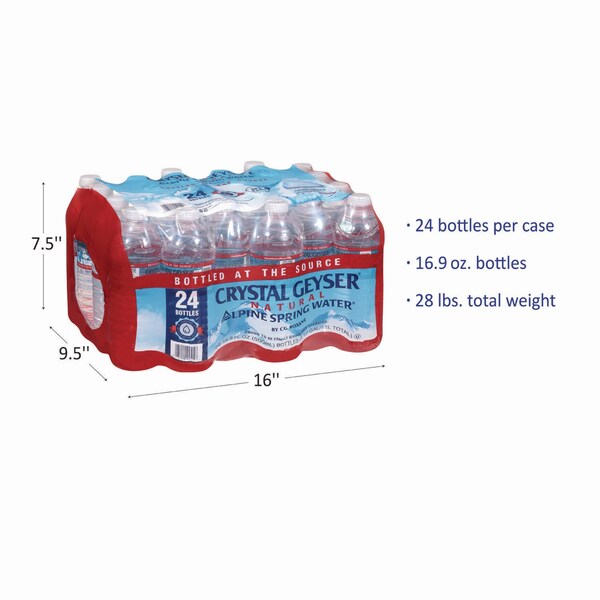 Crystal Geyser Alpine Spring Water, 16.9 oz Bottle, 2016PK - 24514 7