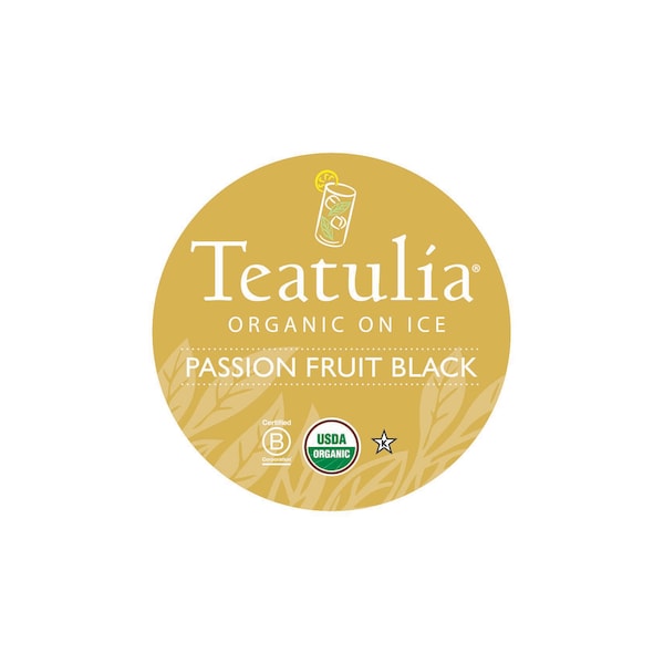 Teatulia Organic Teas Passion Fruit Black Iced Tea, PK24 - IT-PAFR-24