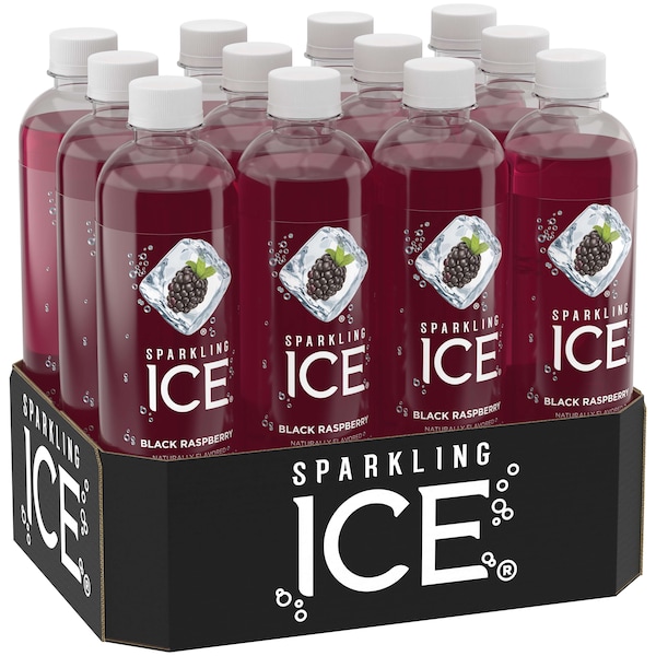 Sparkling Ice Sparkling Ice Black Raspberry Sparkling Water 17 oz. Bottle, PK12 - FG00014