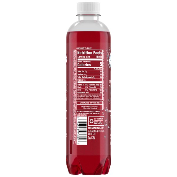 Sparkling Ice Sparkling Ice Black Raspberry Sparkling Water 17 oz. Bottle, PK12 - FG00014
