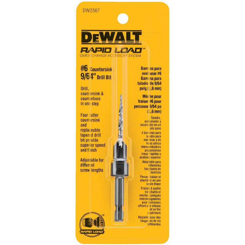 DEWALT #6 9/64 pulgadas Broca avellanadora de acero de alta velocidad - DW2567