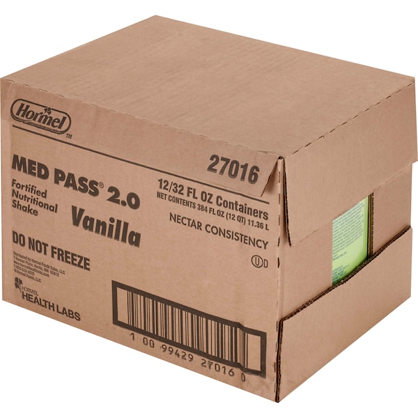 Med Pass Balanced Fortified Nutrition Vanilla - IDDSI Level 2, PK12 - 27016