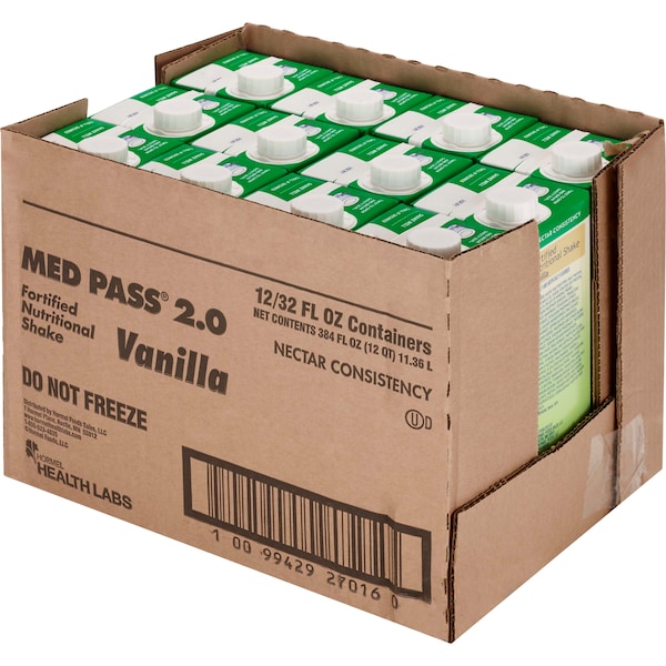 Med Pass Balanced Fortified Nutrition Vanilla - IDDSI Level 2, PK12 - 27016