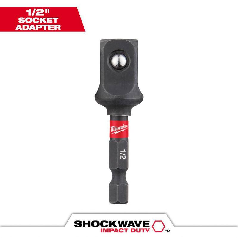 Milwaukee SHOCKWAVE Impact Duty 1/2 pulg. Adaptador de punta cuadrada de aleación de acero - 48-32-5034