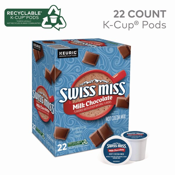 Swiss Miss Milk Chocolate Hot Cocoa K-Cups, 88PK - 5000345150