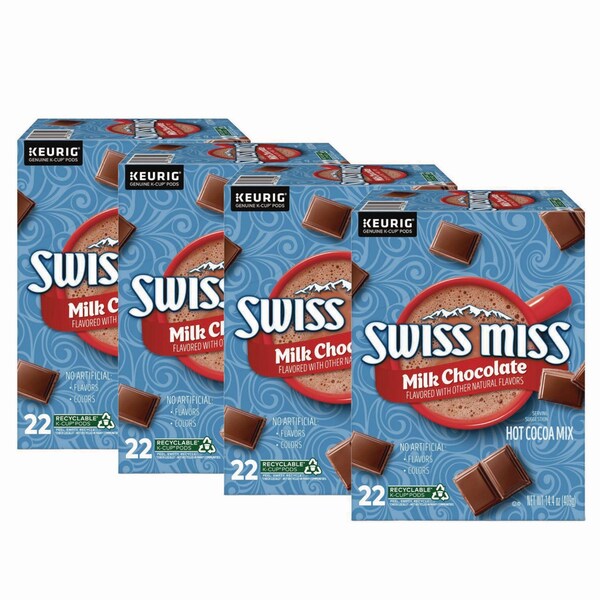 Swiss Miss Milk Chocolate Hot Cocoa K-Cups, 88PK - 5000345150