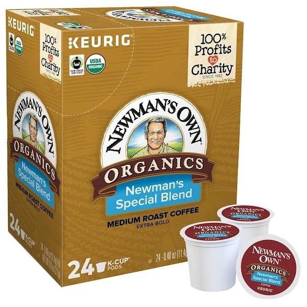 Keurig Green Mountain Newman's Own Coffee K-Cup Pod, Special Blend, Caffeine, Medium Roast, Box - 5000351721