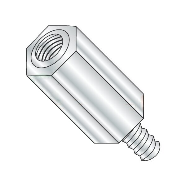 Newport Fasteners Hex Standoff, #8-32 Thrd Sz, Aluminum Plain, 1/4" Hex W, 1000 PK - 978587