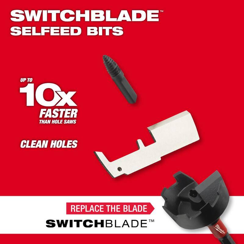 Broca autoalimentada Switchblade de 2-9/16 pulgadas de Milwaukee - 48-25-5150