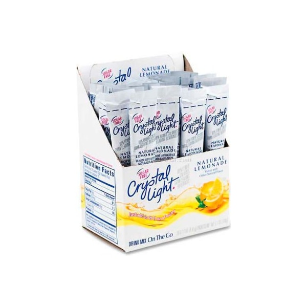 Marjack Crystal Light On-The-Go Mix Sticks, Lemonade, 0.17 oz., 30/Box - KRF79660