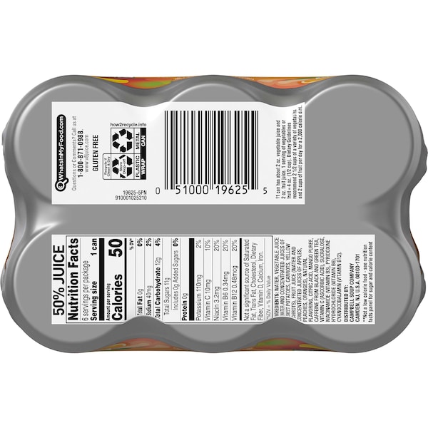 V8 V8 Energy Peach Mango 8 oz. Per Bottle, PK24 - 000019625