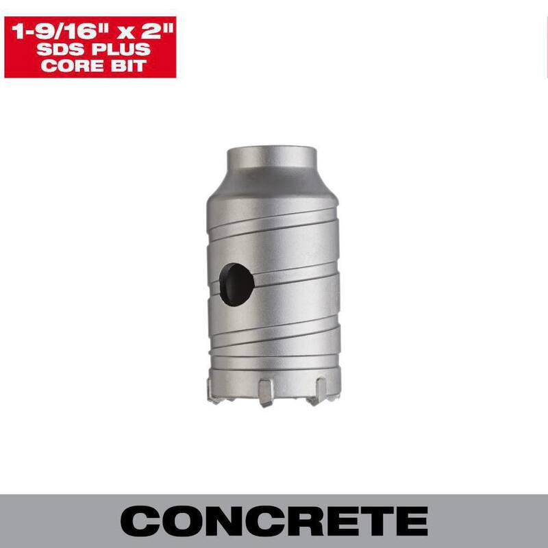 Broca central de mampostería de carburo SDS-PLUS de 1-9/16 pulgadas de Milwaukee - 48-20-5215