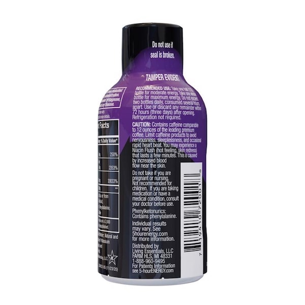 5 Hour Energy 5-hour Energy Extra Strength Sugar Free Grape Energy Shot 1.93 oz - 728127