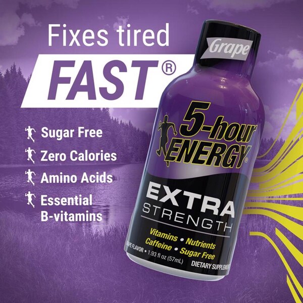5 Hour Energy 5-hour Energy Extra Strength Sugar Free Grape Energy Shot 1.93 oz - 728127