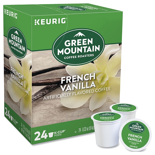 Green Mountain Coffee Coffee, French Vanilla, Pod, Caffeinated, Ground, 7.92 oz, 24 PK - 6732