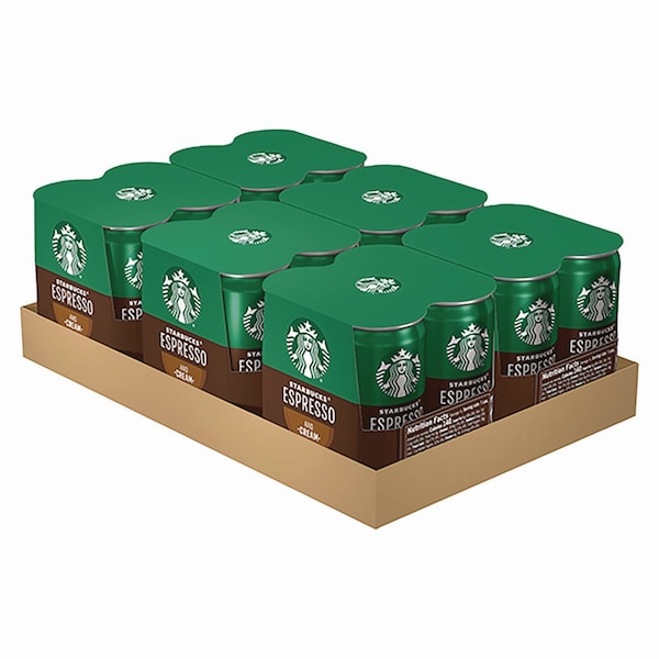 Starbucks Cold Brew Coffee, Doubleshot Espresso and Cream, 6.5 oz Can, 24PK - PEP10451