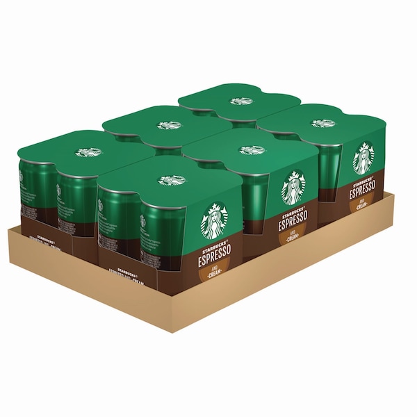 Starbucks Cold Brew Coffee, Doubleshot Espresso and Cream, 6.5 oz Can, 24PK - PEP10451