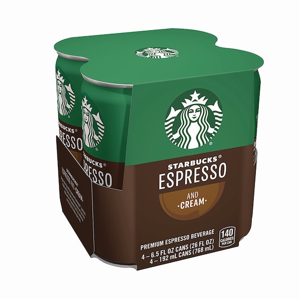 Starbucks Cold Brew Coffee, Doubleshot Espresso and Cream, 6.5 oz Can, 24PK - PEP10451