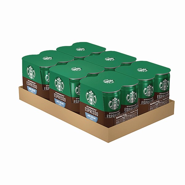 Starbucks Cold Brew Coffee, Espresso and Cream Light, 6.5 oz Can, 24PK - PEP04517