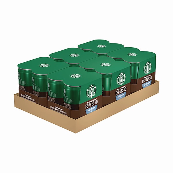 Starbucks Cold Brew Coffee, Espresso and Cream Light, 6.5 oz Can, 24PK - PEP04517