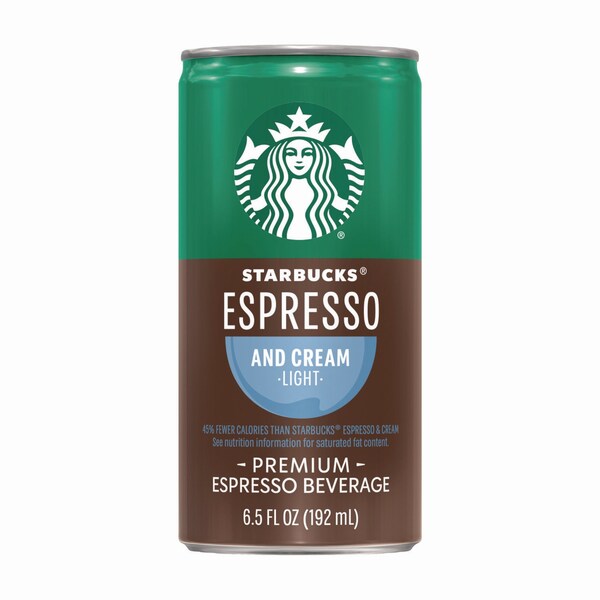 Starbucks Cold Brew Coffee, Espresso and Cream Light, 6.5 oz Can, 24PK - PEP04517