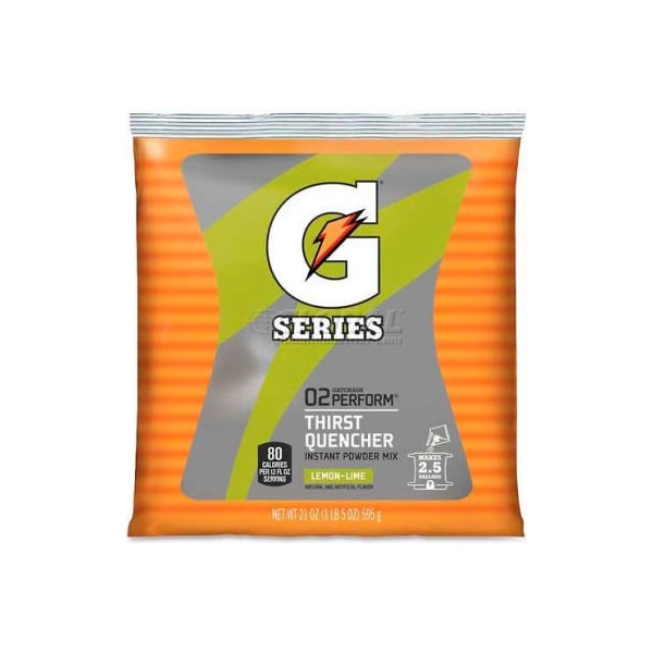 Quaker Foods Gatorade Thirst Quencher Mix Pouch, Lemon Lime, 21 oz., 1/Pack - QKR03969