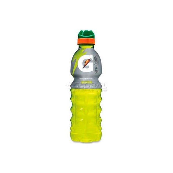 Quaker Foods Gatorade Thirst Quencher Sports Drink, Lemon Lime, 24 oz., 24/Carton - QKR24120