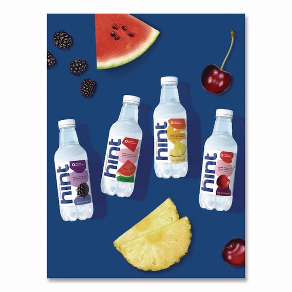Hint Flavored Water Variety Pack, 3 Blackberry, 3 Cherry, 3 Pineapple, 3 Watermelon, 16 oz Bottle, 12PK - HNT00149