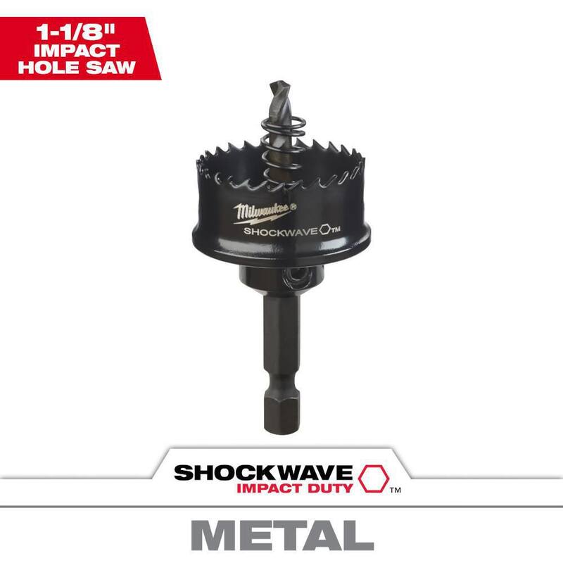 Broca para sierra de corona MILWAUKEE de 1-1/8 pulgadas de deber de impacto SHOCKWAVE - 49-56-9820