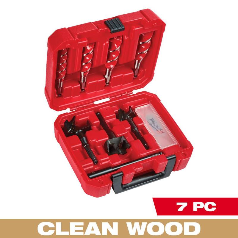 Juego de brocas para madera Milwaukee Selfeed de acero de alta velocidad (7 piezas) - 49-22-0065