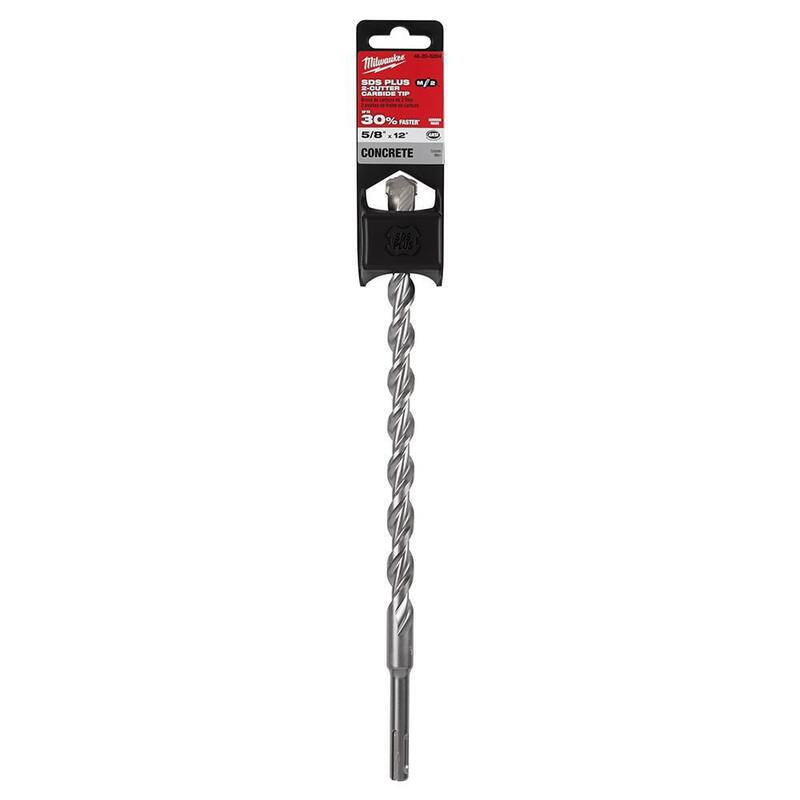 Broca de carburo SDS-PLUS de 2 cortes de Milwaukee de 5/8 pulg. x 12 pulg. - 48-20-8204